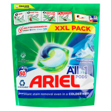 Капсули для прання Ariel Pods All-in-1 Гірське джерело 50шт mini slide 1