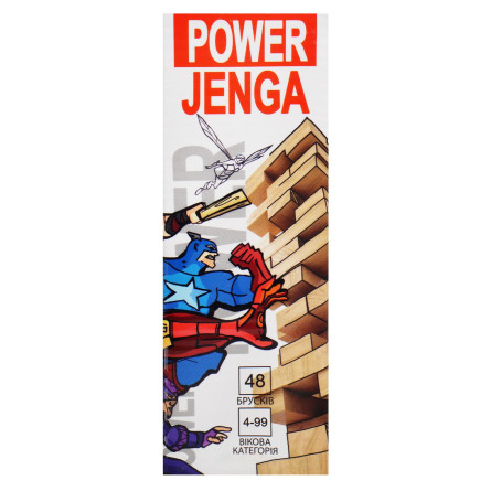 Гра настільна Strateg Power Jenga 54 бруски укр slide 2