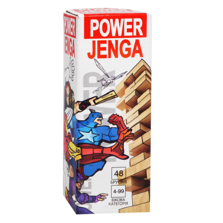 Гра настільна Strateg Power Jenga 54 бруски укр slide 3