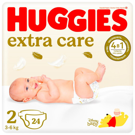 Подгузники Huggies Extra Care 2 3-6кг 24шт slide 2