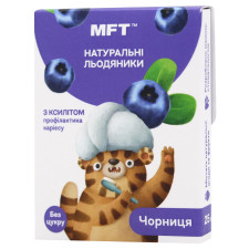 Льодяники натуральні без цукру для дітей Чорниця MFT 25 г mini slide 1