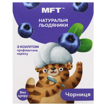 Льодяники натуральні без цукру для дітей Чорниця MFT 25 г slide 2