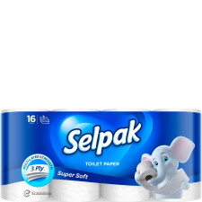 Папір туалетний Selpak білий 16шт mini slide 2