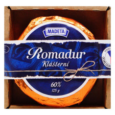 Сир Madeta Romadur Klasterni 60% 125г mini slide 3