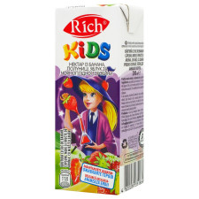 Нектар Rich Kids банан клубника яблоко с мякотью 200мл mini slide 3