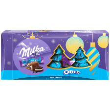 Цукерки Milka Oreo з молочного шоколаду з кремово-молочною начинкою з шматочками печива 300г mini slide 2
