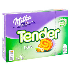 Рулети Milka Tender Nut бісквітні з горіховою начинкою в шоколаді 37г х 4шт mini slide 2