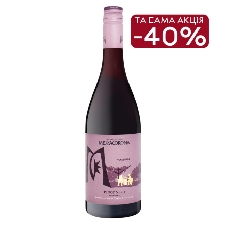 Вино Mezzacorona Pinot Nero DOC красное сухое 12,5% 0,75л slide 1