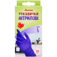 АШАН RB/РУКАВИЦІ НІТРИЛ L 10ШТ mini slide 2