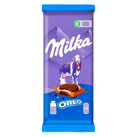 Шоколад молочний Milka з печивом Oreo та начинкою зі смаком ванілі 92г slide 2