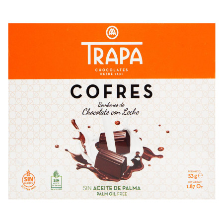 Конфеты Trapa Cofres Молочный шоколад 53г slide 2