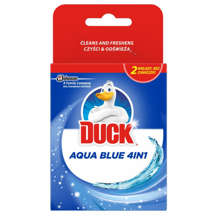 Підвісний очищувач для унітазу Duck Aqua Синій 4в1 2x40g slide 2