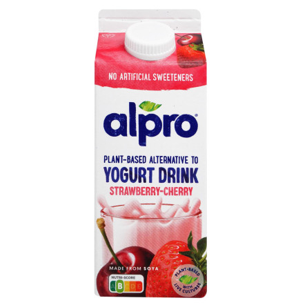 Напій соєвий Alpro полуниця-вишня 755г slide 2