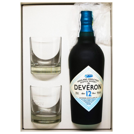 Набір віскі The Deveron 12 років + 2 glasses 0.7 л slide 3
