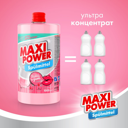 Средство для мытья посуды Maxi Power Бабл Гам запаска 1л slide 3