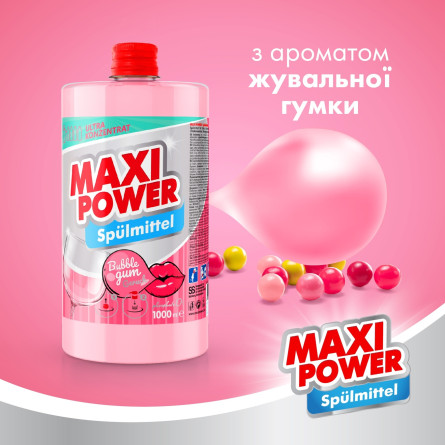 Средство для мытья посуды Maxi Power Бабл Гам запаска 1л slide 4