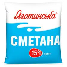 Сметана Яготинська 15% 350г mini slide 1