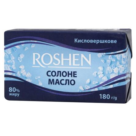 Масло Roshen соленое кислосливочное 80% 180г slide 1