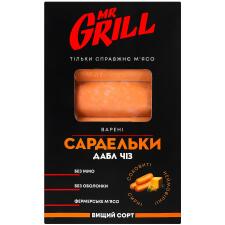 Сардельки Mr.Grill Дабл Чіз варені вищий сорт 350г mini slide 1