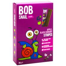 Цукерки Bob Snail яблучно-чорносмородиновий страйп 84г mini slide 1