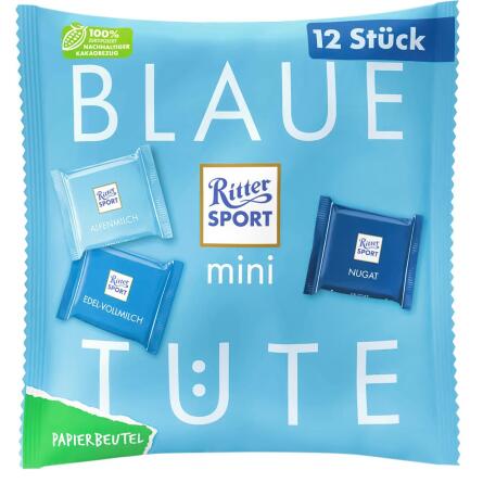 Конфеты Ritter Sport Mini Blaue Tute с нугой и альпийским молоком 200г slide 1