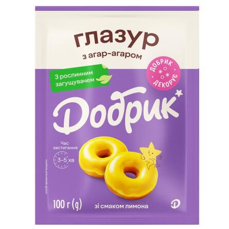 Глазурь Добрик с агар-агаром со вкусом лимона желтая 100г slide 1