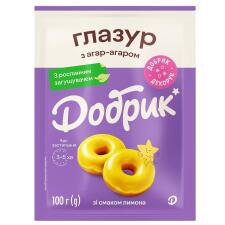 Глазурь Добрик с агар-агаром со вкусом лимона желтая 100г mini slide 1