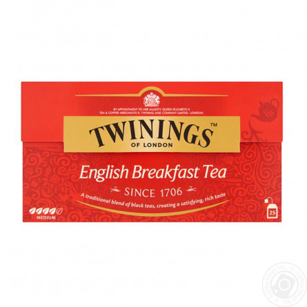 Чай чорний Twinings Англійський сніданок в пакетиках 2г х 25шт slide 2