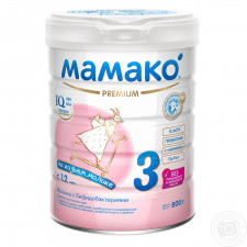 Смесь Мамако 3 Премиум Молочко с бифидобактериями на основе козьего молока для детей с 12 месяцев 800г mini slide 1