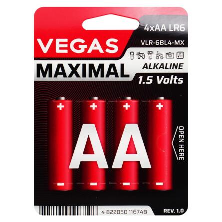 Батарейки Vegas Maximal АА 4шт slide 1