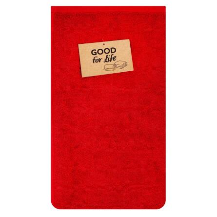 Рушник Good for Life махровий червоний 400г/м2 40х70см slide 1
