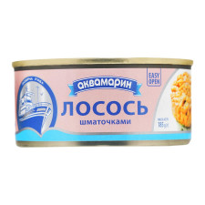 Лосось Аквамарин шматочками ключ 185г mini slide 1