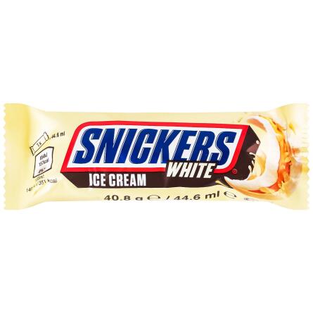 Морозиво Snickers White в глазурі з білого шоколаду 40,8г slide 1