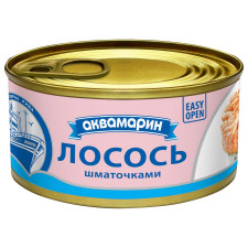 Лосось Аквамарин шматочками ключ 185г mini slide 2