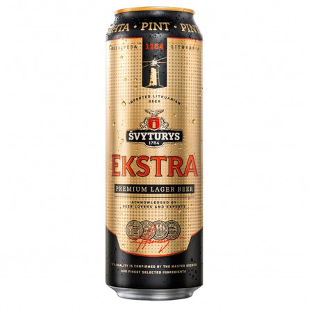 Пиво Svyturys Ekstra светлое ж/б 5,2% 0,568л slide 2