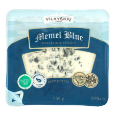Сир напівтвердий Vilkyskiu Memel Blue  з пліснявою 100г mini slide 1