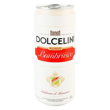 Сидр Dolcelini Rosso Con Gusto Lambrusko шипучий сладкий 7,5% 0,33л slide 1