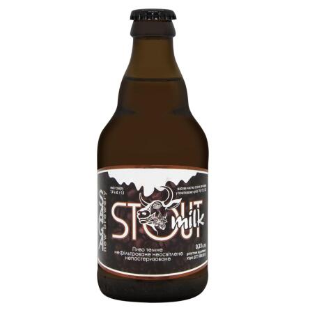 Пиво Saga Milk Stout темное нефильтрованное 7,4% 0,33л slide 1