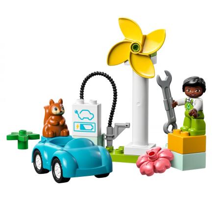 Конструктор Lego Duplo Town Вітрова турбіна та електромобіль 10985 slide 2