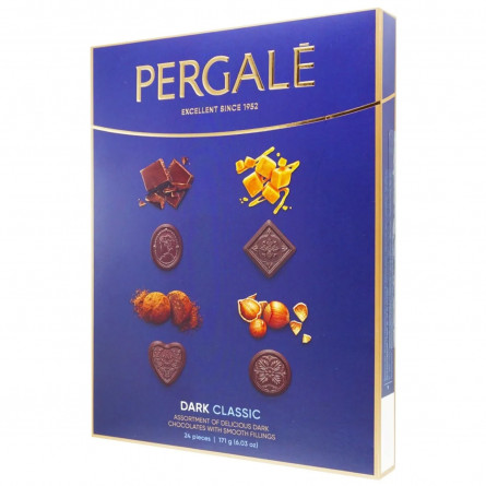 Цукерки шоколадні Pergale Classic з темного шоколаду асорті 171г slide 1