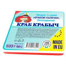 Крабові палички Краб Крабич охолоджені 500г mini slide 1