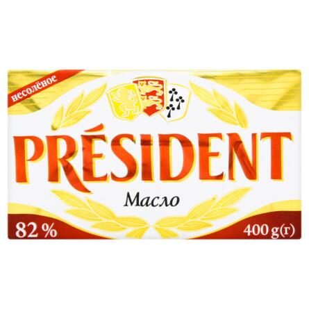 Масло President кислосливочное несоленое 82% 400г slide 2