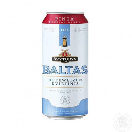 Пиво Svyturys Baltas світле нефільтроване 5% 0,568л slide 1