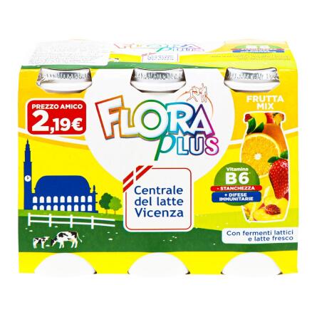 Продукт кисломолочный Flora Plus с пробиотиками Фруктовый микс 6х100г slide 2