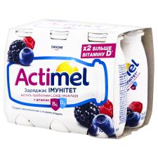 Продукт кисломолочный Actimel с лесными ягодами 1,4% 100г х 6шт mini slide 1