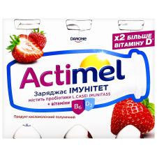 Продукт кисломолочный Actimel клубничный 1,4% 100г х 6шт mini slide 3