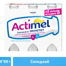 Продукт кисломолочный Actimel сладкий 1,5% 100г х 6шт mini slide 4