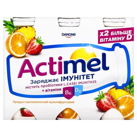 Продукт кисломолочный Actimel мультифруктовый 1,4% 100г х 6шт slide 3