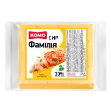 Сир Комо Фамілія напівтвердий 30% брусок mini slide 1