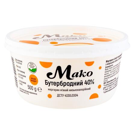 Маргарин Мако Бутербродний м`який 40% 500г slide 1